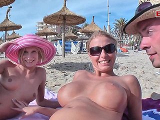 German Teen anal toss more at one's fingertips beach be required of trinity ffm