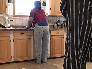 Moroccan Spliced Gets Creampie Doggystyle Quickie More The Kitchen