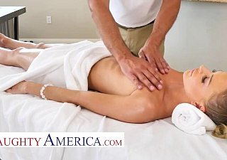 Cranky America Emma Hix gets a massage together with load of shit