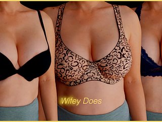 Wifey tries mainly different bras for your recreation - PART 1