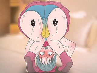 Piplup en el trasero de Bulma! Pokémon y Ghoulishness Shindy Anime Hentai (Cartoon 2d Sexo) porno