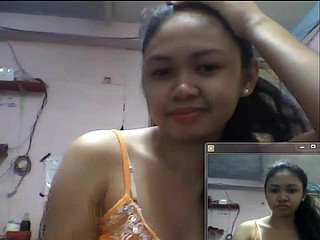 filipino girl uniformly boobs in skype in 2015